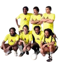 Time de Bob Marley no campo do Politeama